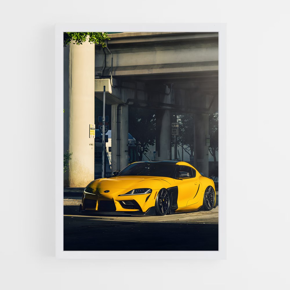 Poster Supra Jaune – affiche Toyota (vue 3)